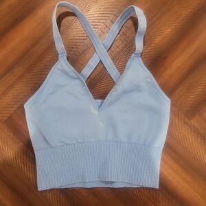 Free People Good Karma Crop Tank XS/S Light Blue